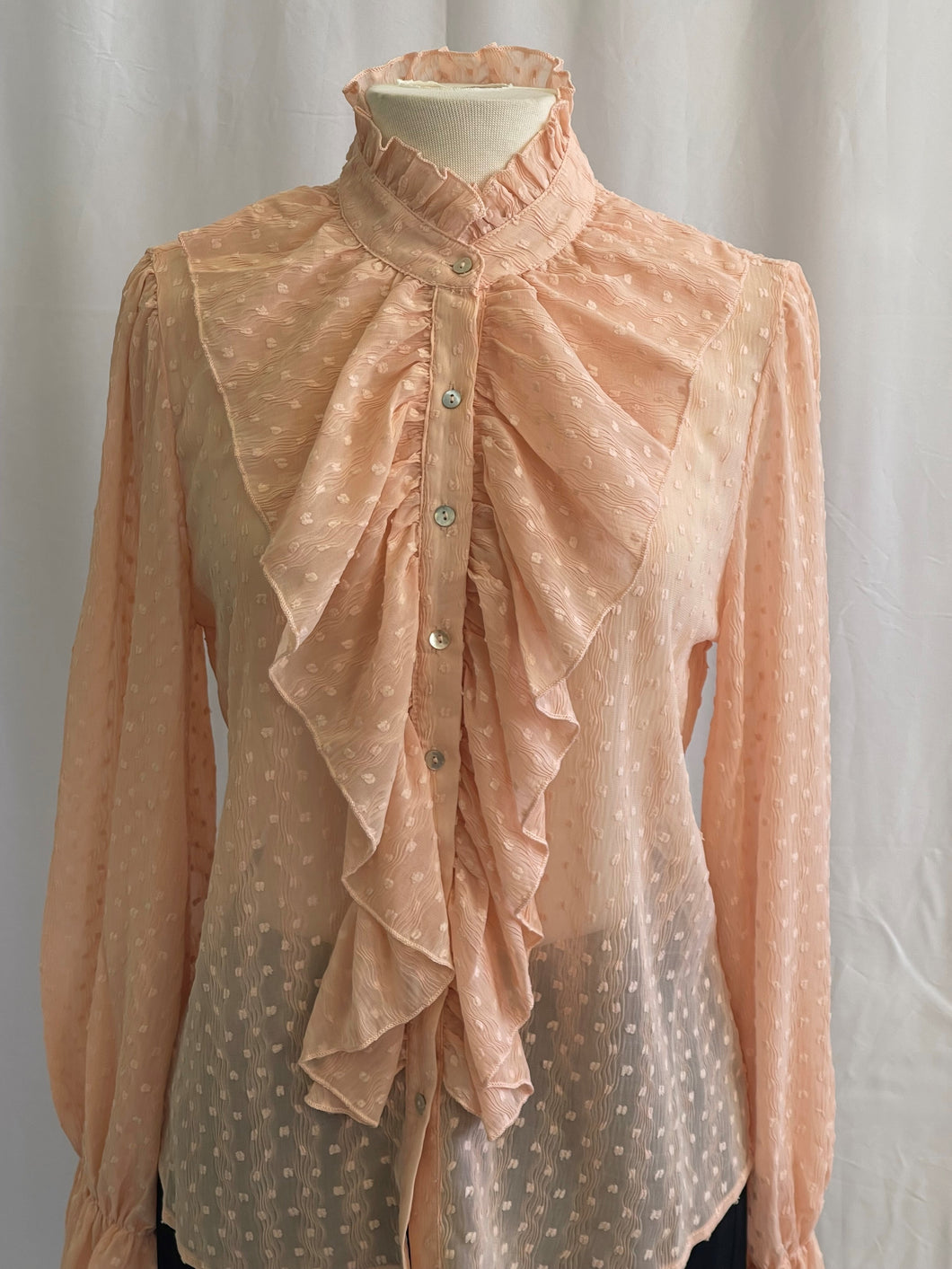 Coral Polka Dot Blouse